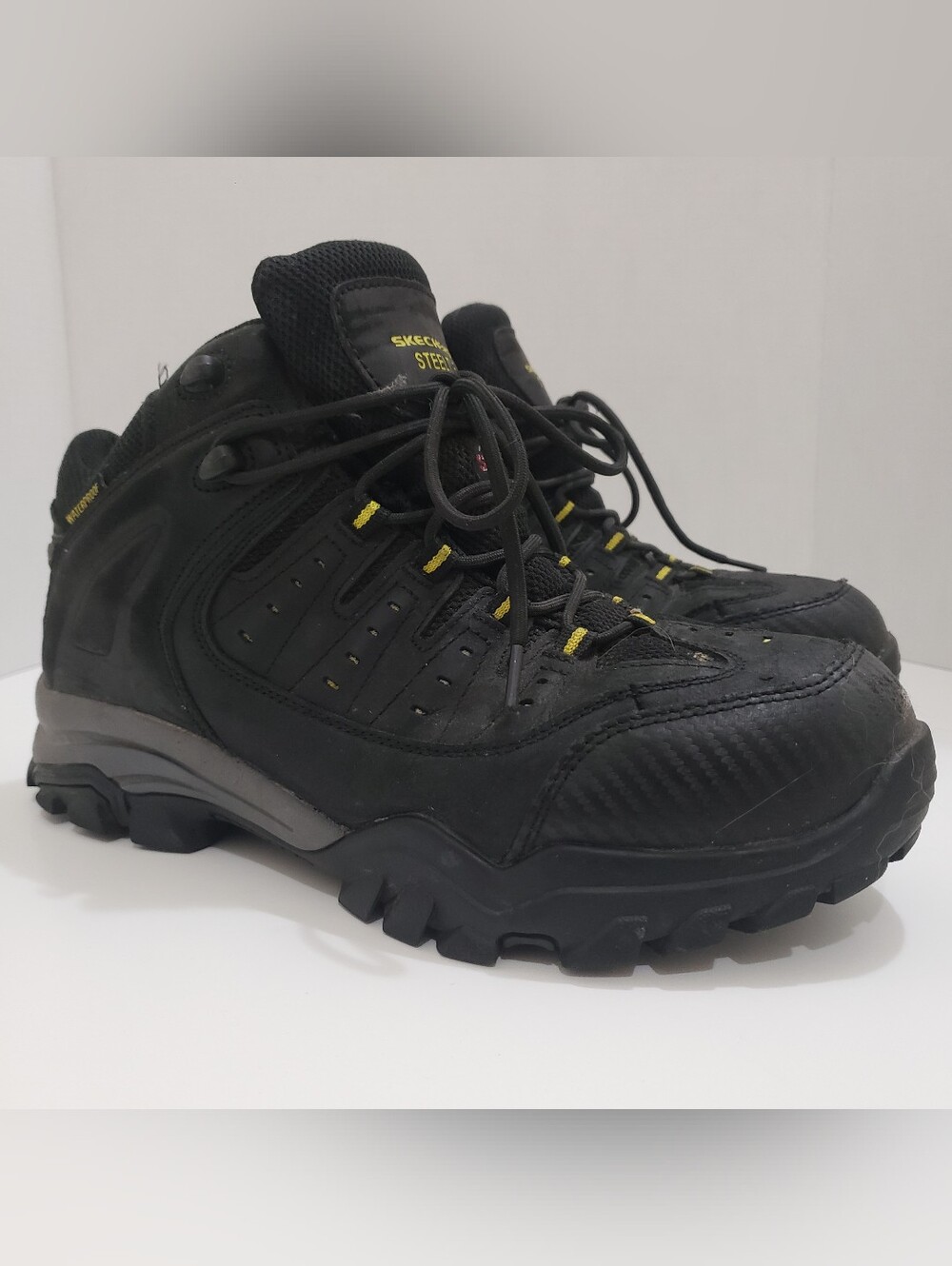 Skechers Work Steel Toe Waterproof EH Boots Men’s 11.5 Black Safety Hiking Kept